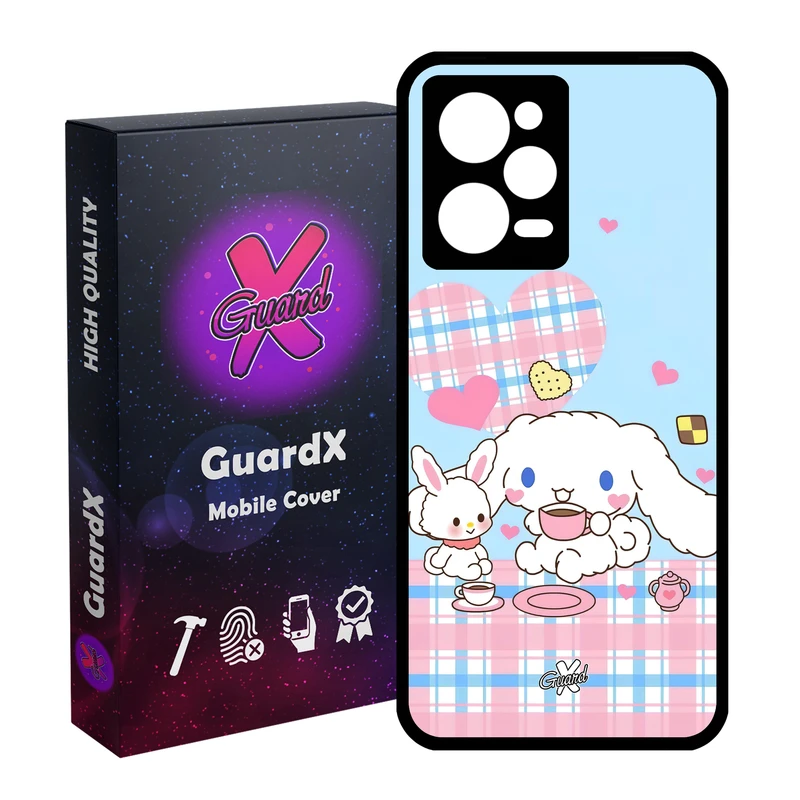 کاور گارد ایکس طرح خرگوش مدل Glass10508 مناسب برای گوشی موبایل شیائومی Redmi Note 12 Pro 5G/Poco X5 Pro 5G/Note 12 Pro Pro speed