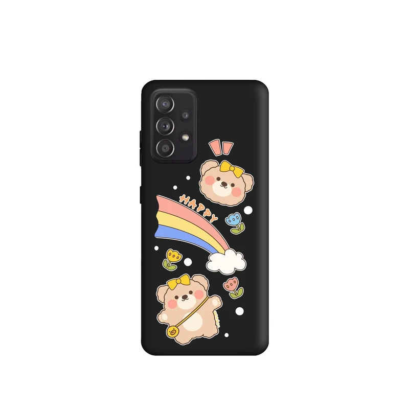 کاور طرح خرس رنگین کمان کد m248 مناسب برای گوشی موبایل سامسونگ Galaxy A52 / A52s