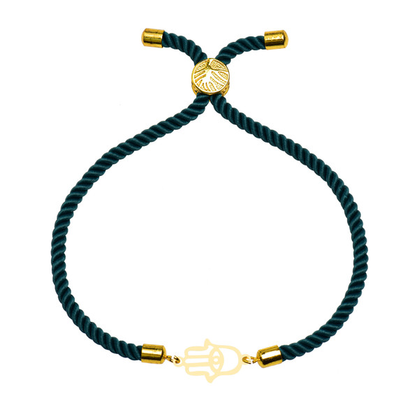 دستبند طلا 18 عیار زنانه کرابو طرح دست همسا مدل Kr102237