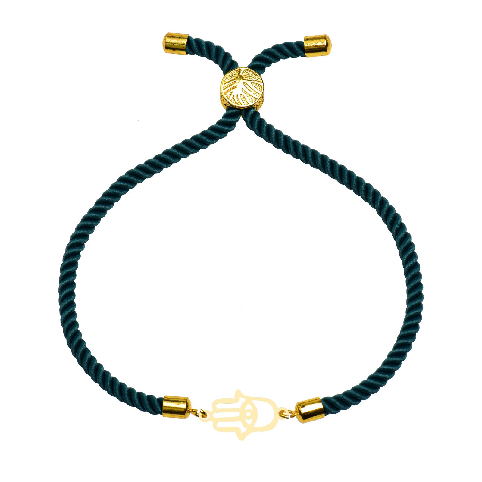 دستبند طلا 18 عیار زنانه کرابو طرح دست همسا مدل Kr102237 -  - 1