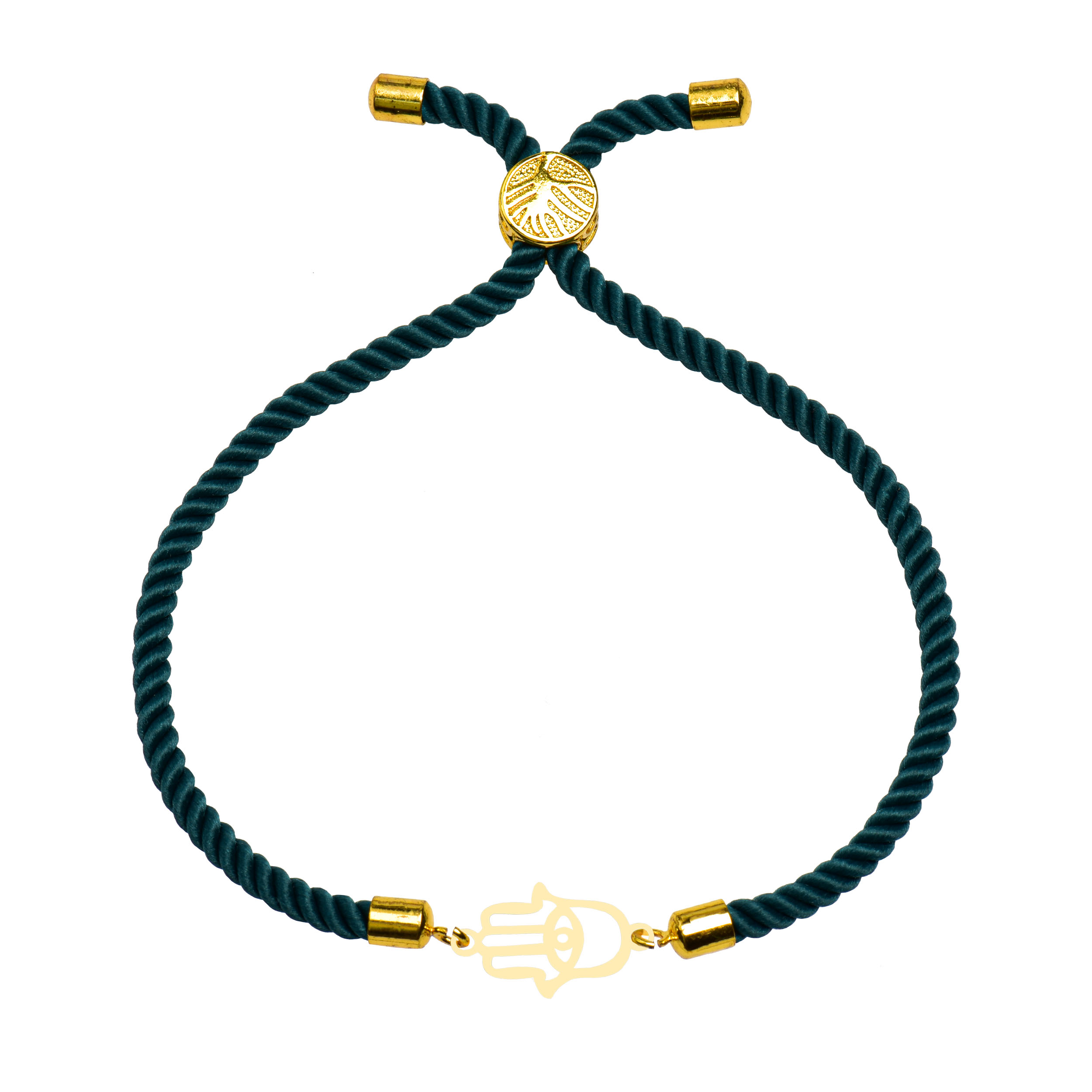 دستبند طلا 18 عیار زنانه کرابو طرح دست همسا مدل Kr102237 -  - 2