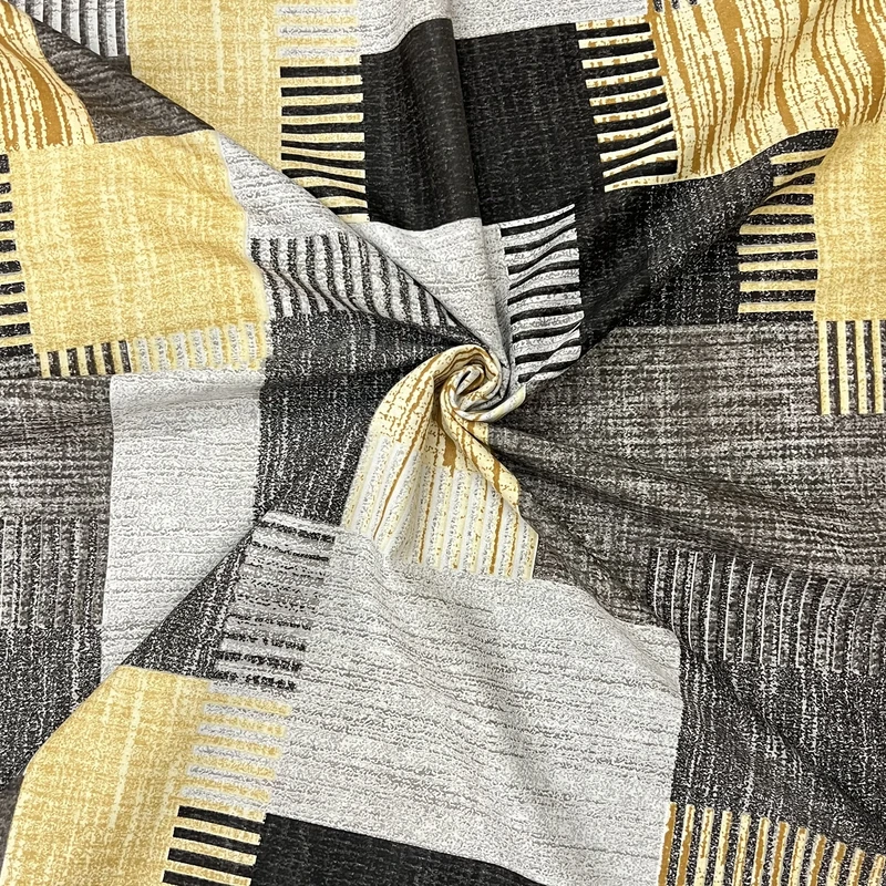 پارچه ملحفه عرض 2 متر مدل ویکتوریا طرح دیاکو کد 03 رنگ زرد