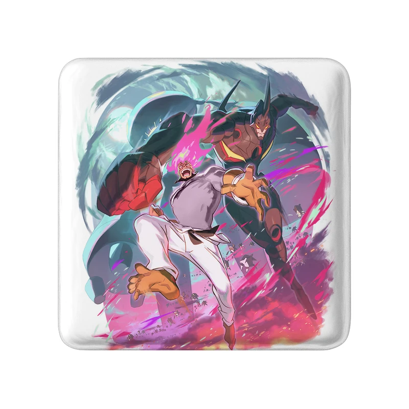 مگنت خندالو طرح انیمه گورن لاگان مدل مربعی کد 32275