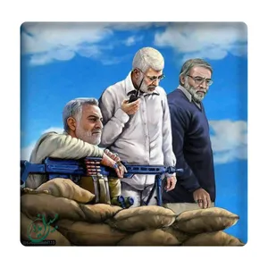 کاشی مبین ایده مدل حاج قاسم و ابومهدی و شهید فخری زاده km10 کد 825