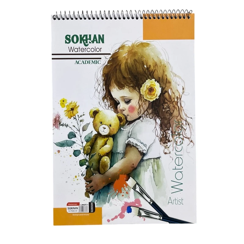 دفتر آبرنگ 10 برگ سخن کد A4-01