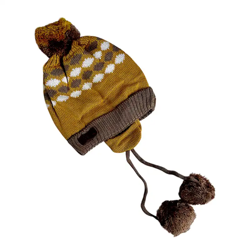 کلاه بافتنی بچگانه مدل منگوله RO_145