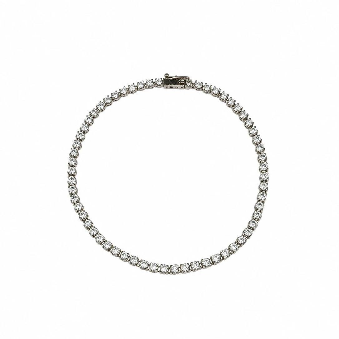 دستبند طلا 18 عیار زنانه گالری طلا رخساره مدل تنیس