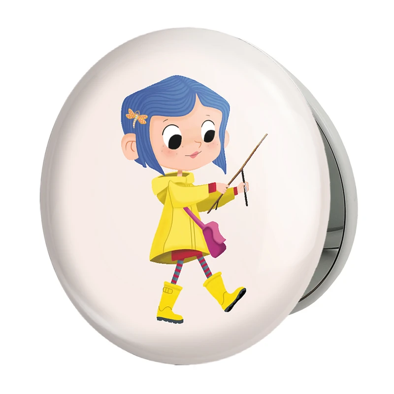 آینه جیبی خندالو طرح کورالاین Coraline مدل تاشو کد 20792 