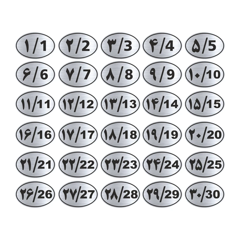 تابلو راهنما طرح پلاک اعداد مدل GNS1030 مجموعه 30 عددی