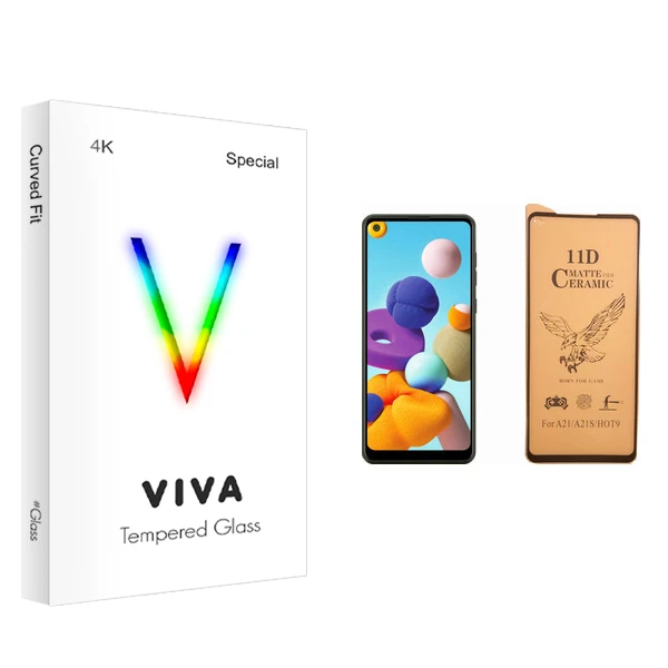 محافظ صفحه نمایش سرامیکی ویوا مدل 4K مناسب برای گوشی موبایل سامسونگ Galaxy A21