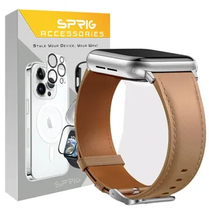 بند اسپریگ مدل Leather GIN مناسب برای ساعت هوشمند ویرفیت HK8 Pro max / HK9 Ultra 2 / T900 ultra