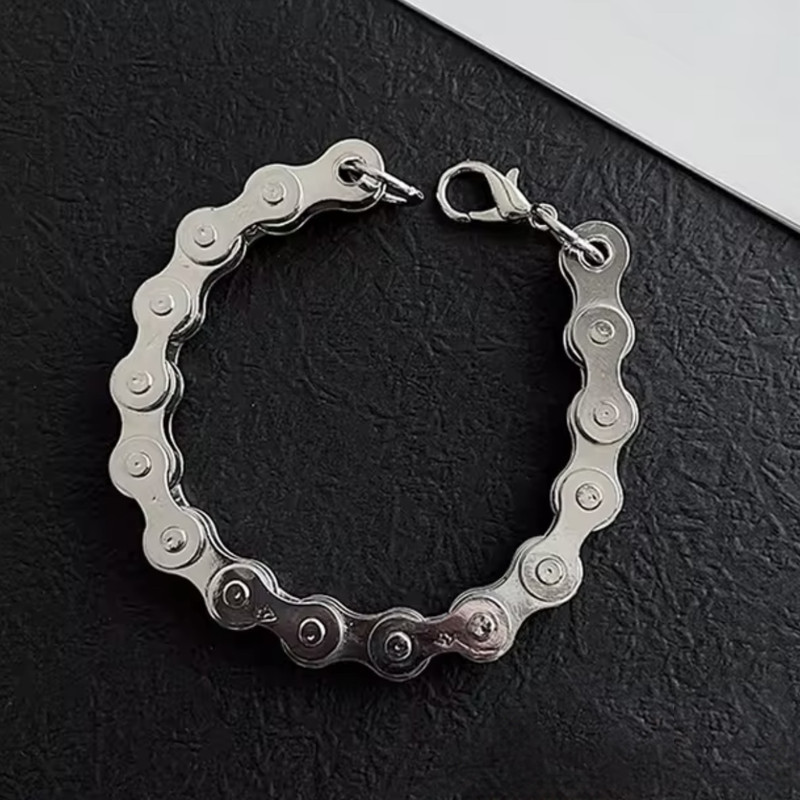 دستبند مردانه مدل زنجیر دوچرخه