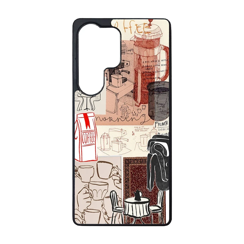 کاور گالری وبفر طرح قهوه مناسب برای گوشی موبایل سامسونگ galaxy s25 ultra