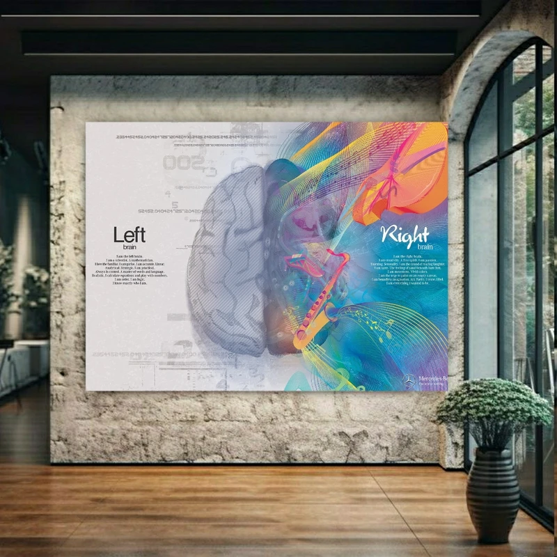 پوستر مدل بک لایت طرح ساختار مغز انسان کد BK1169