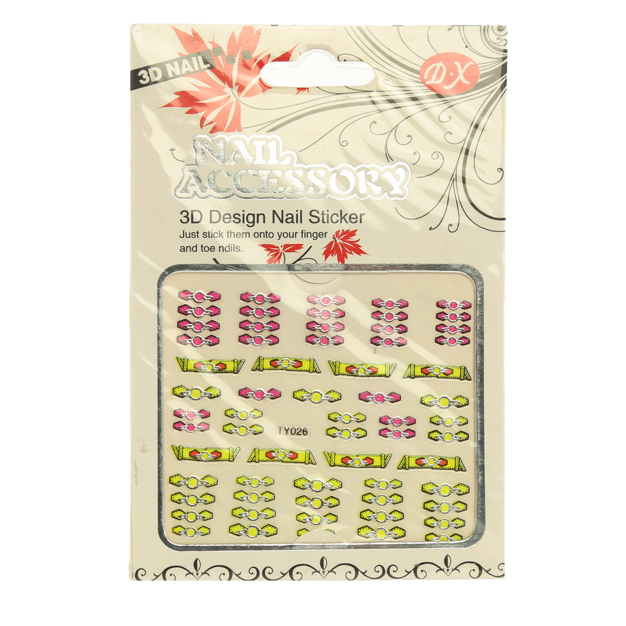 استیکر طراحی ناخن دی ایکس مدل TY026