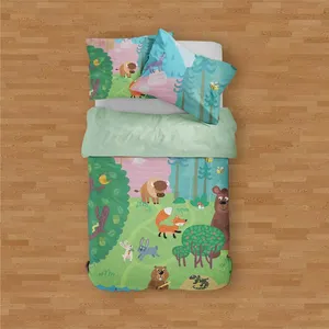 سرویس روتختی مدوپد طرح جنگل زیبا مدل mod00168 یک نفره 4 تکه