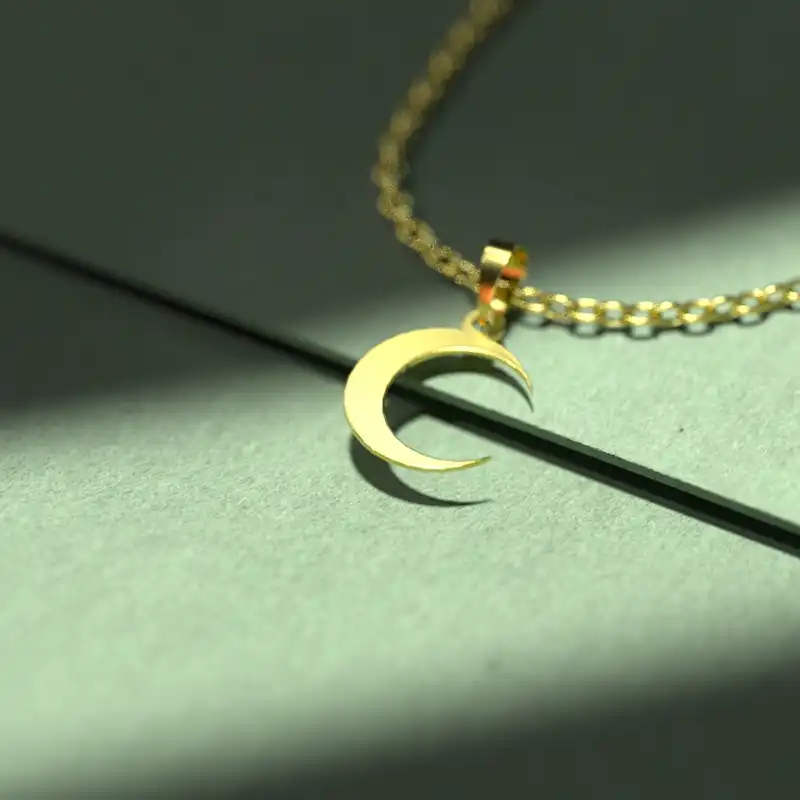 گردنبند طلا 18 عیار زنانه مدوپد مدل ماه کد A3-1-1037