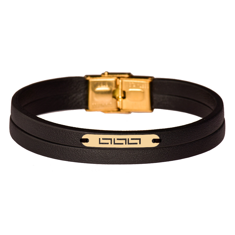 دستبند طلا 18 عیار مردانه کرابو مدل Kr102300