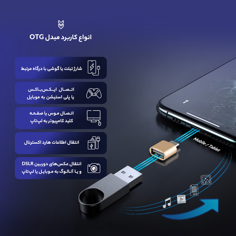 مبدل USB به USB-C مدل PLUS
