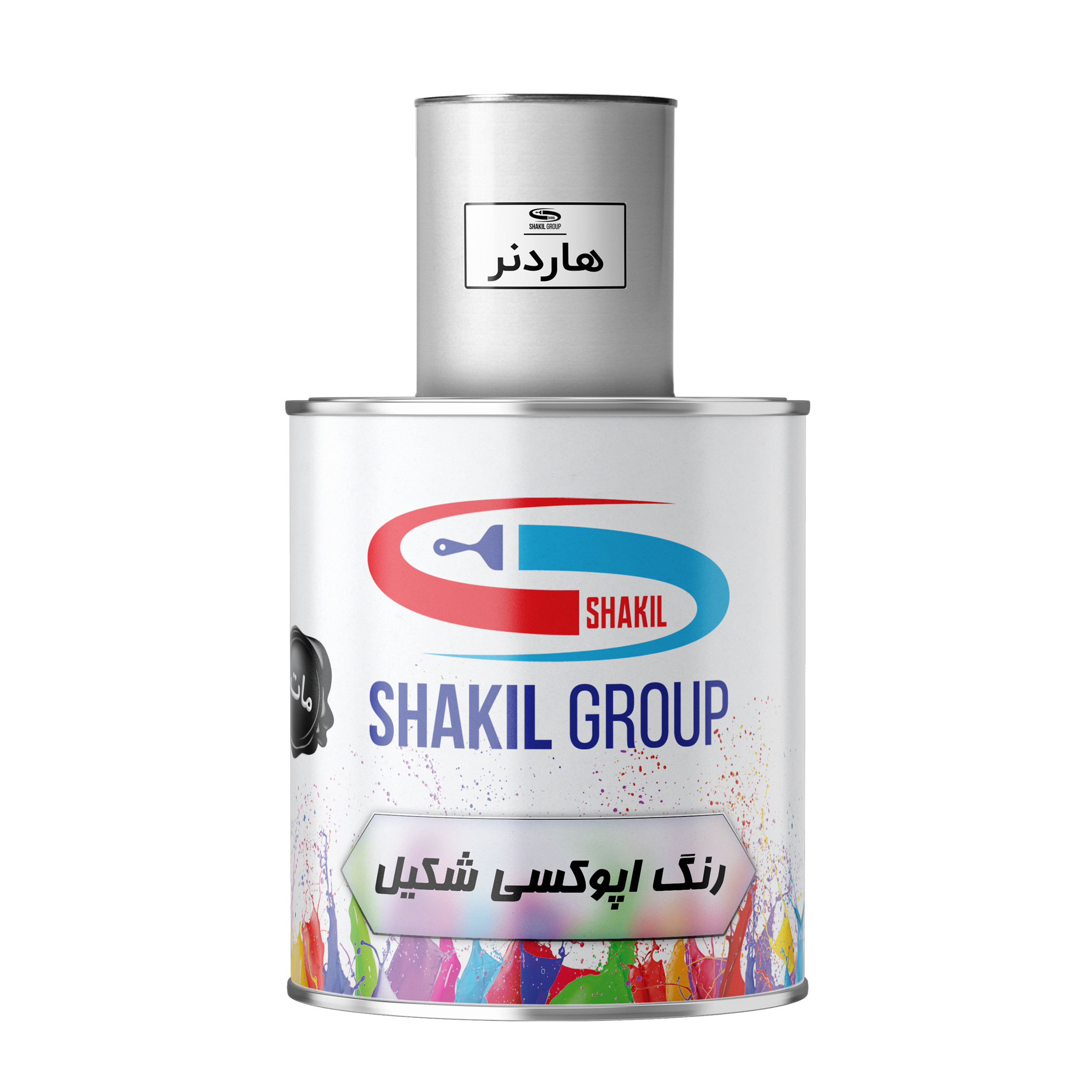 رنگ اپوکسی سبز مات شکیل مدل M-GRN وزن 1.2 کیلوگرم به همراه هاردنر