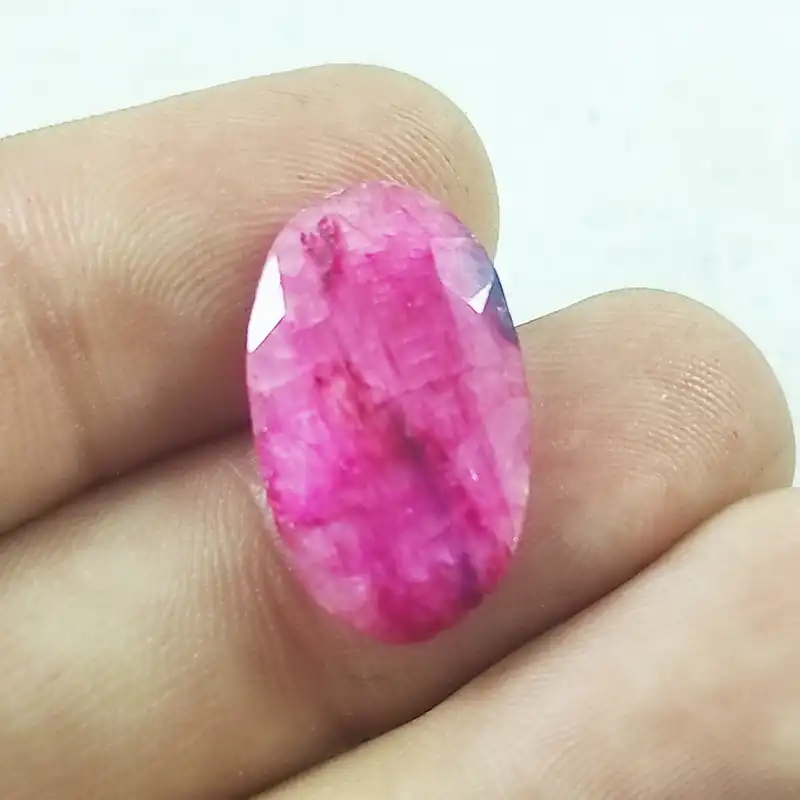 سنگ یاقوت سلین کالا مدل طبیعی بیضی کد pc1-13