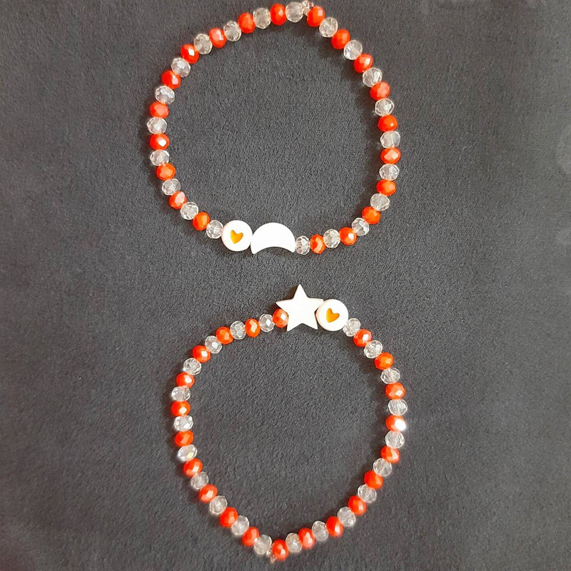 دستبند دخترانه مدل ماه و ستاره مجموعه دو عددی دستبند دخترانه مدل ماه و ستاره مجموعه دو عددی