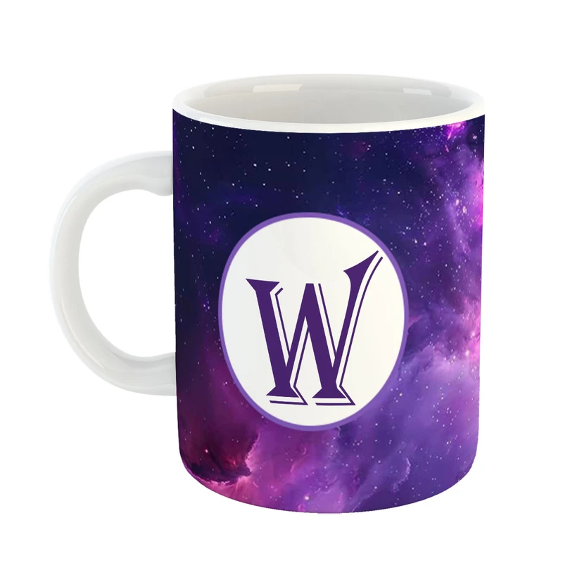 ماگ پادآفرین مدل فانتزی طرح حرف W کد 17