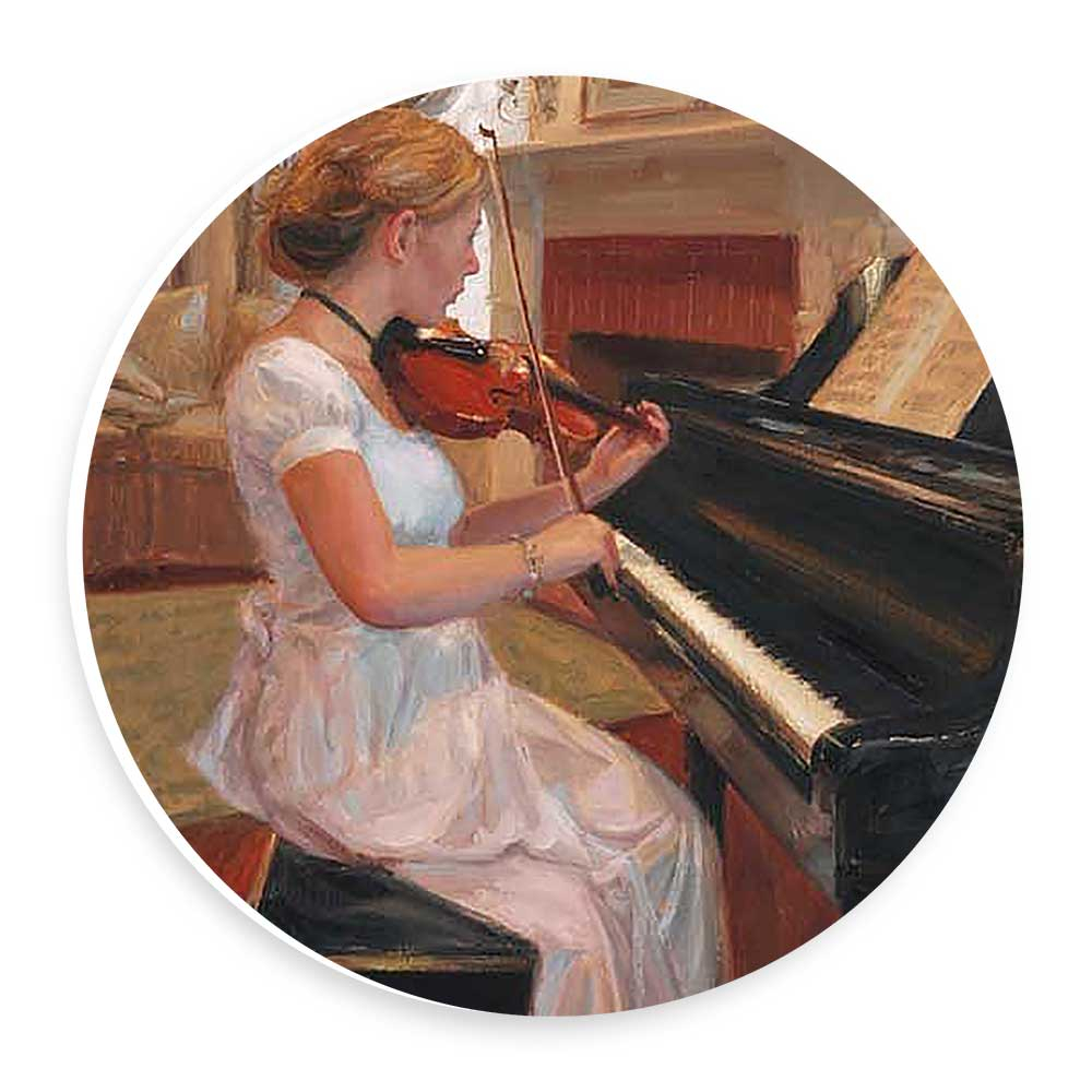  دیوارکوب طرح بانوی نوازنده ی ویالن مدل wtb703