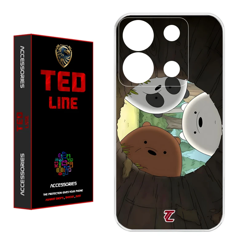 کاور تد لاین طرح خرسی کد 1101 مناسب برای گوشی موبایل شیائومی Redmi Note 13 Pro 5G / Poco X6