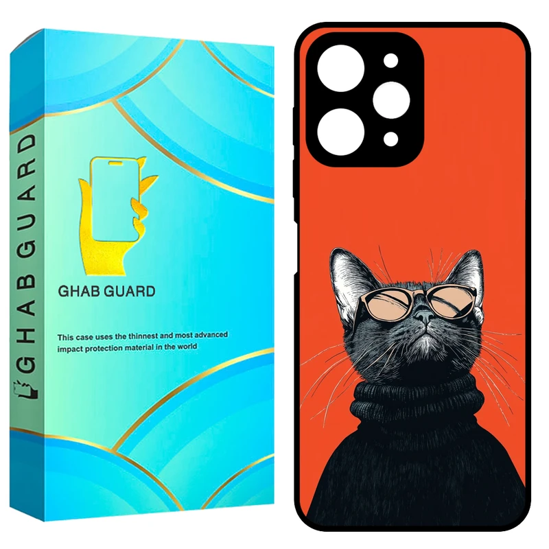 کاور قاب گارد طرح گربه مدل GCHPR12 مناسب برای گوشی موبایل شیائومی Redmi 12 4G / Redmi 12 5G / Poco M6 Pro 5G