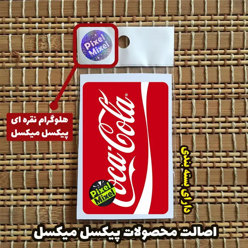 استیکر کارت مدل برند نوشابه کوکا کولا