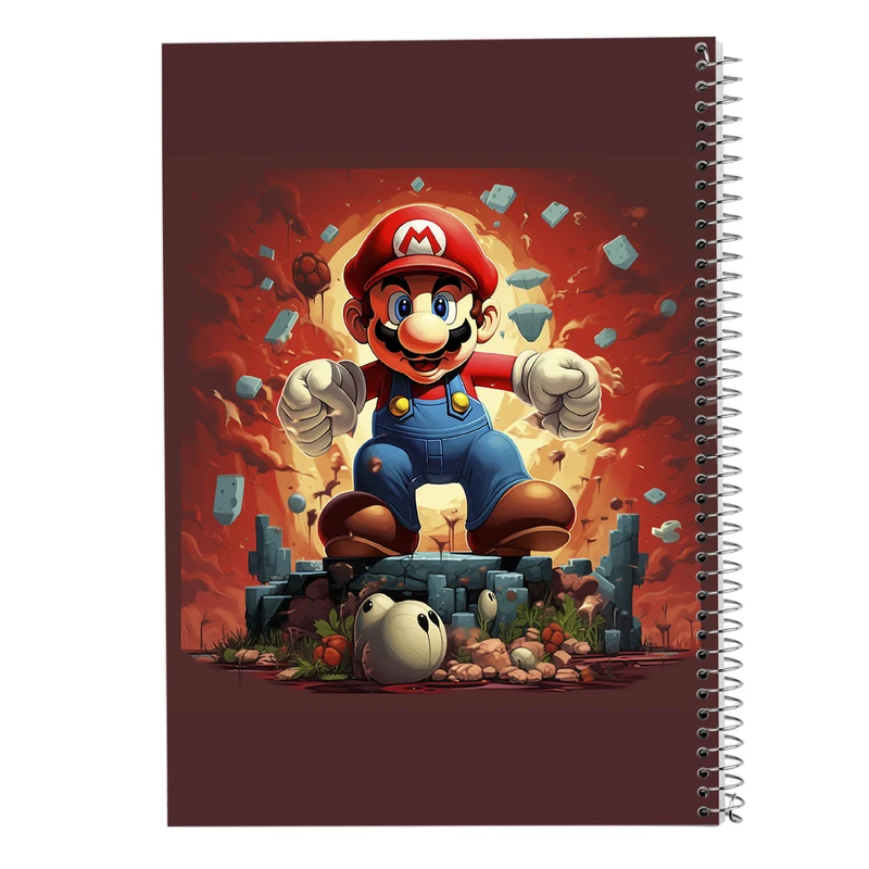 دفتر ژورنال نویسی 50 برگ مدوپد مدل نقطه ای طرح سوپرماریو super mario کد DF2890