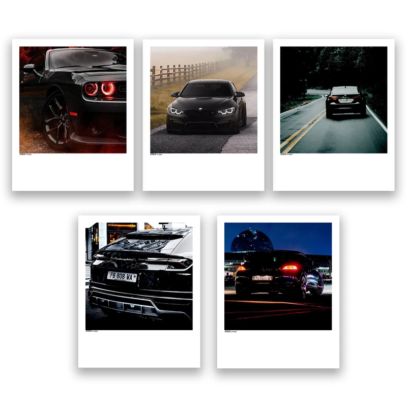 آویز تزیینی عرش مدل فانتزی ماشین اسپرت کد Asa189 مجموعه پنچ عددی