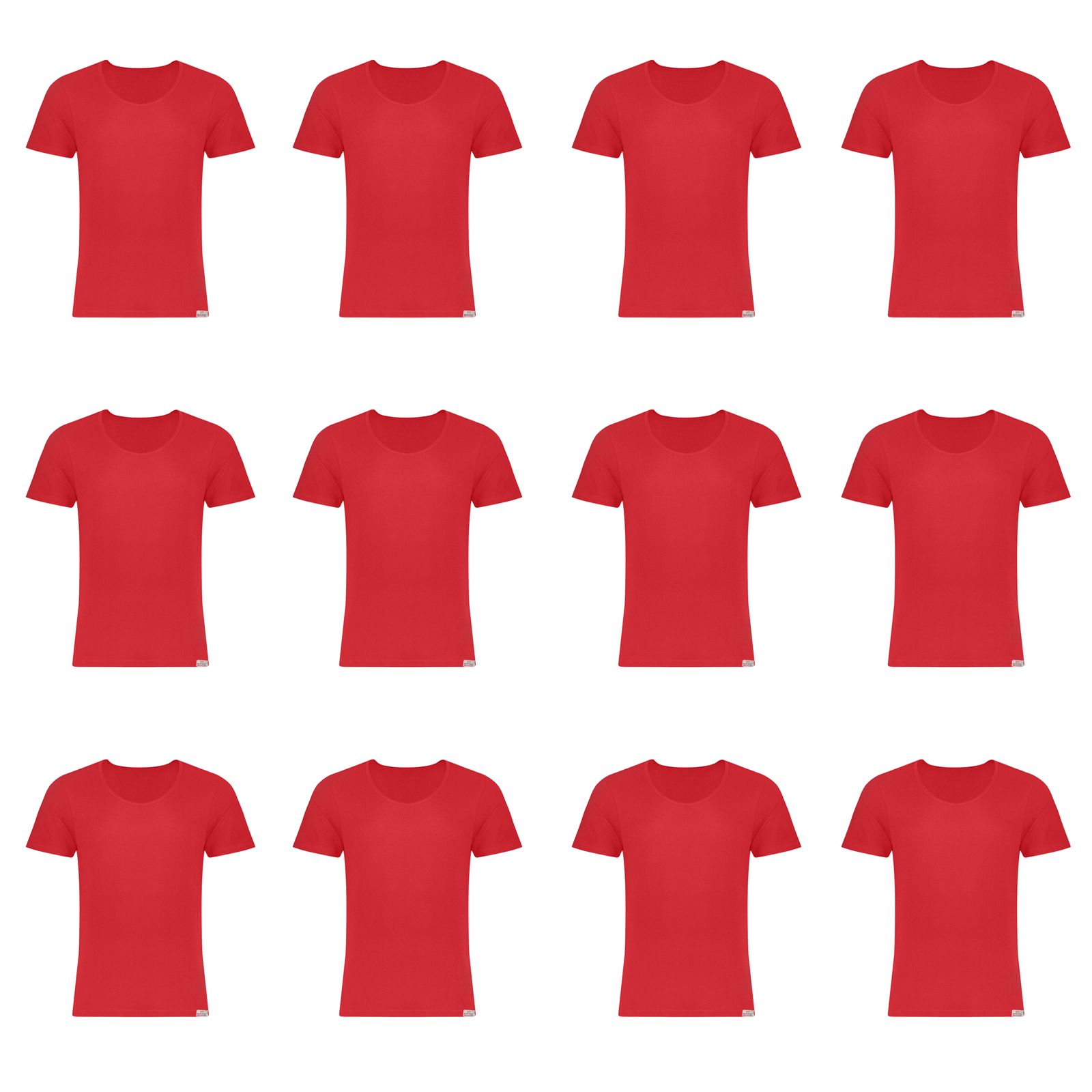 زیرپوش آستین دار مردانه برهان تن پوش مدل 2-02  رنگ قرمز بسته 12 عددی -  - 1