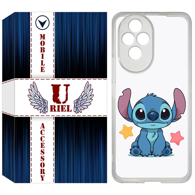 کاور یوریل مدل Clear کد 70 طرح استیچ مناسب برای گوشی موبایل آنر 200