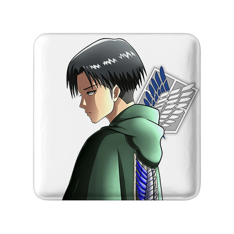 مگنت خندالو طرح لیوای انیمه اتک آن تایتان Attack on Titan مدل مربعی کد 18547