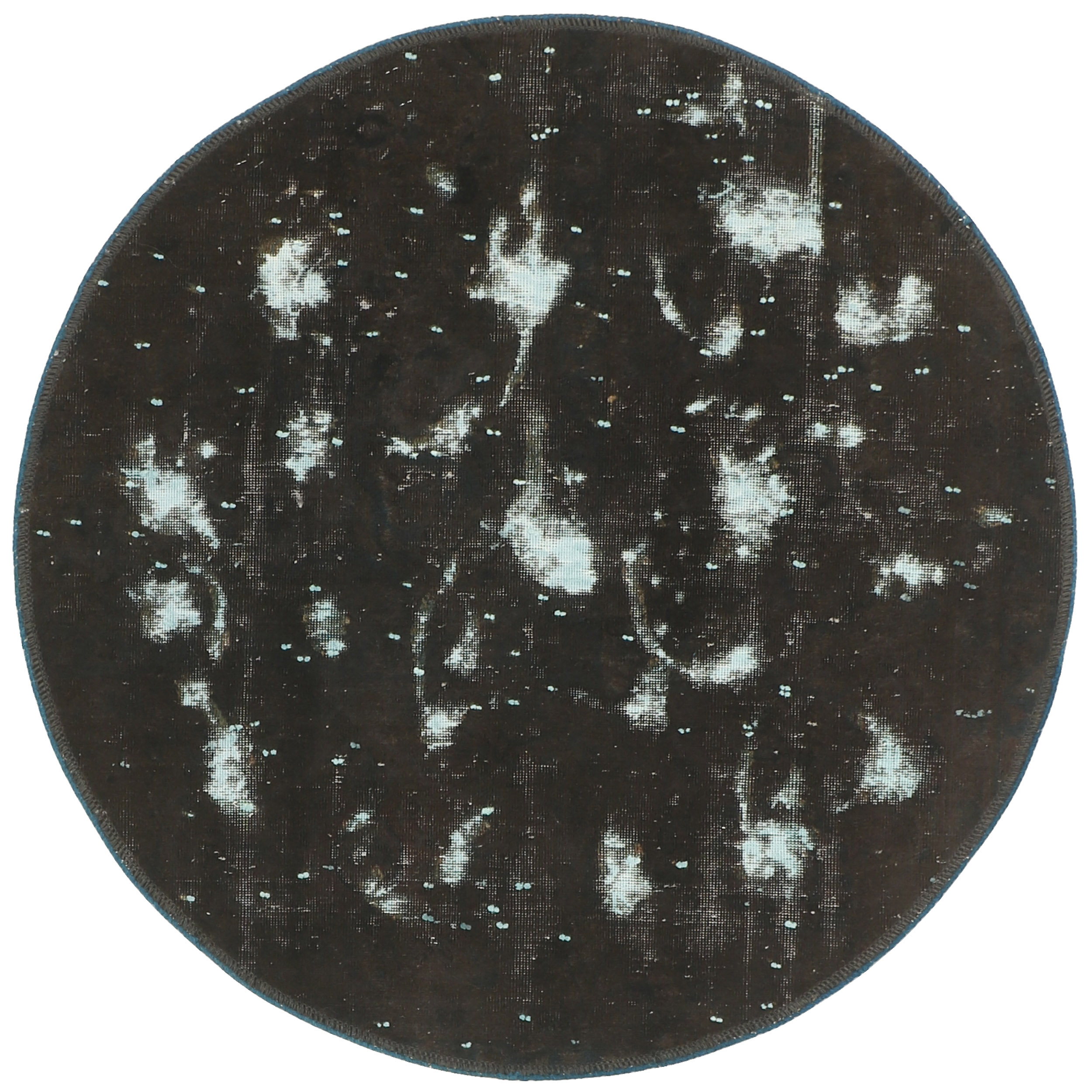 فرش دستبافت رنگ شده یک متری طرح وینتیج کد 537239