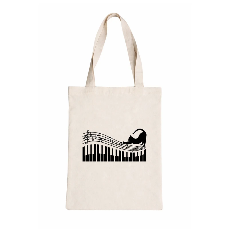 ساک خرید طرح پیانو و گربه کد 021