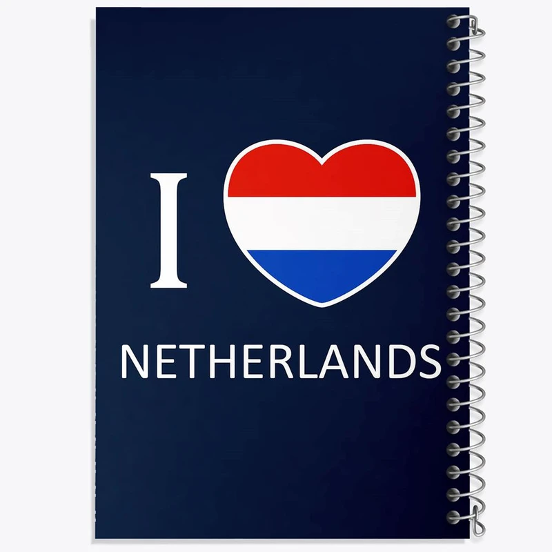 دفتر ژورنال نویسی 50 برگ خندالو مدل نقطه ای طرح پرچم هلند کد 20466