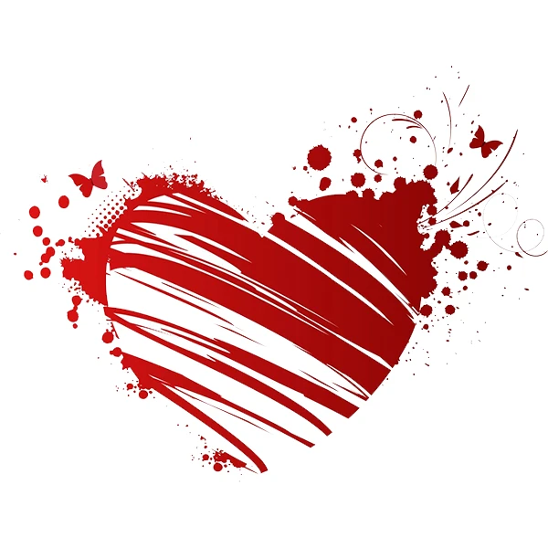 استیکر پارچه و لباس پاد آفرین طرح قلب کد 2888