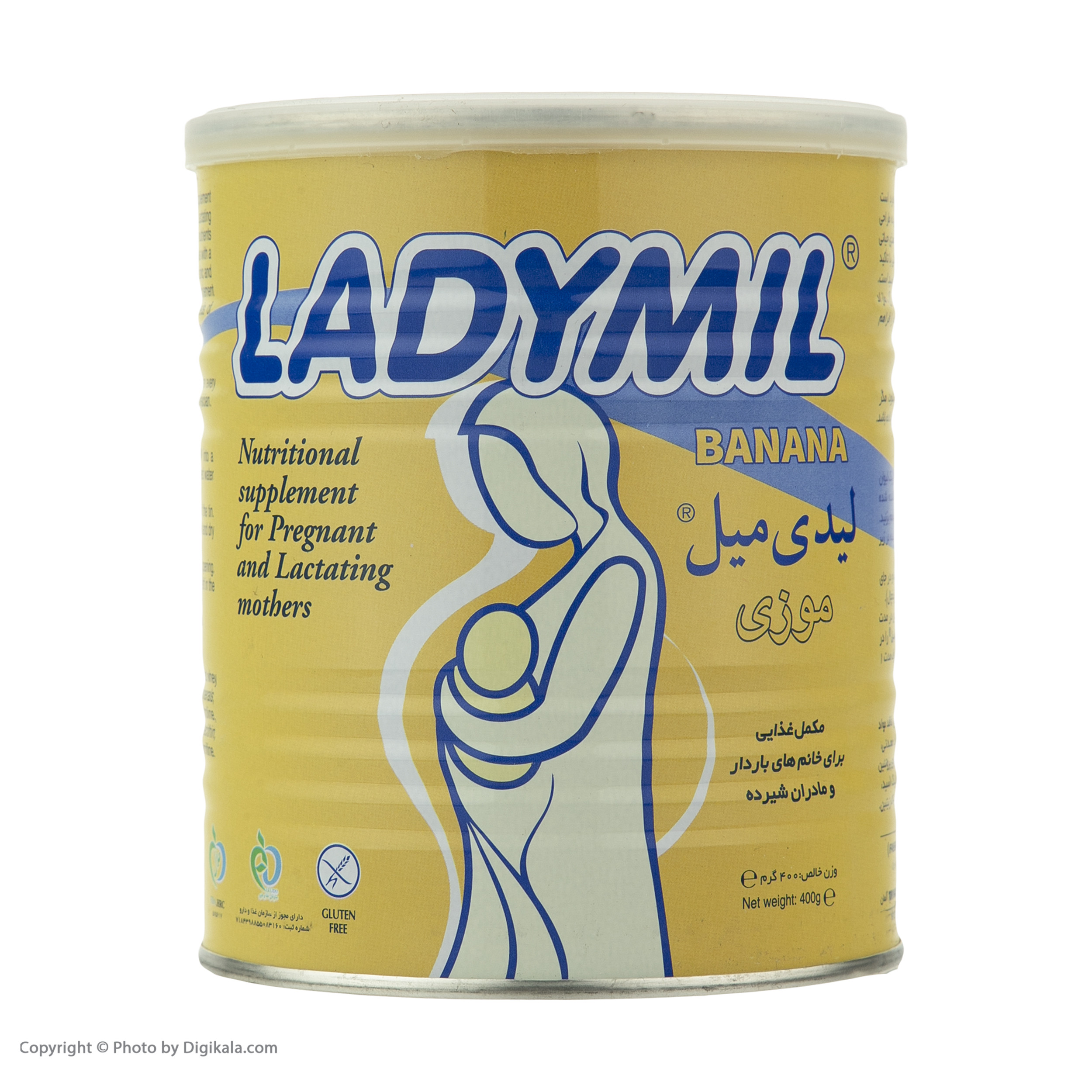 مکمل غذایی مادران باردار و شیرده لیدی میل با طعم موز - 400 گرم