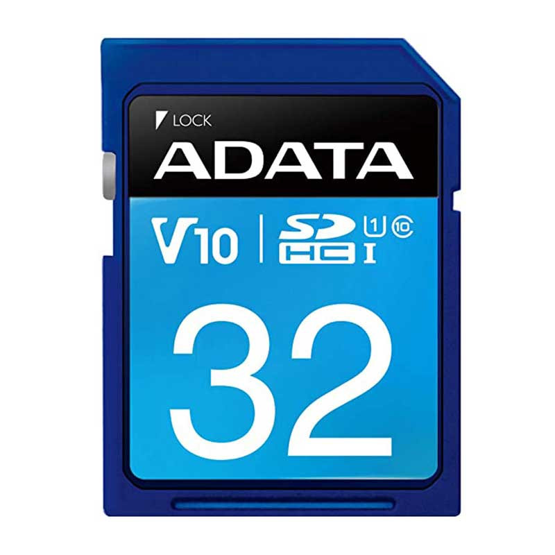 کارت حافظه‌ SDXC ای دیتا مدل Premier V10 کلاس 10 استاندارد UHS-I U1 سرعت 100MBps ظرفیت 32 گیگابایت