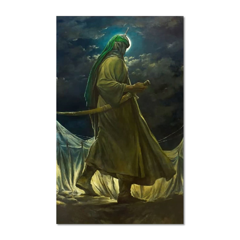 پرچم مدل نقاشی نگهبان خیمه حضرت عباس (ع) کد 5000166-14085