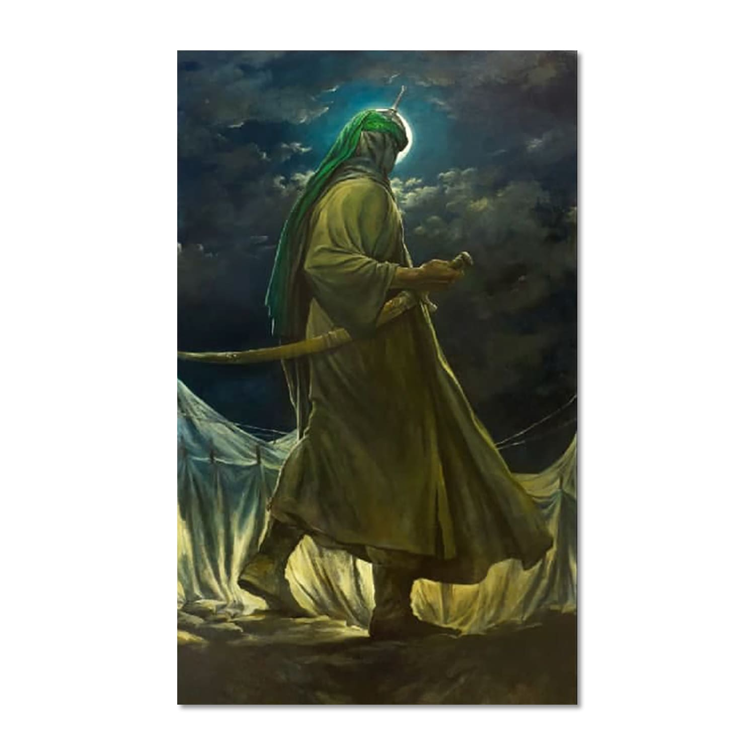 پرچم مدل نقاشی نگهبان خیمه حضرت عباس (ع) کد 5000166-14085