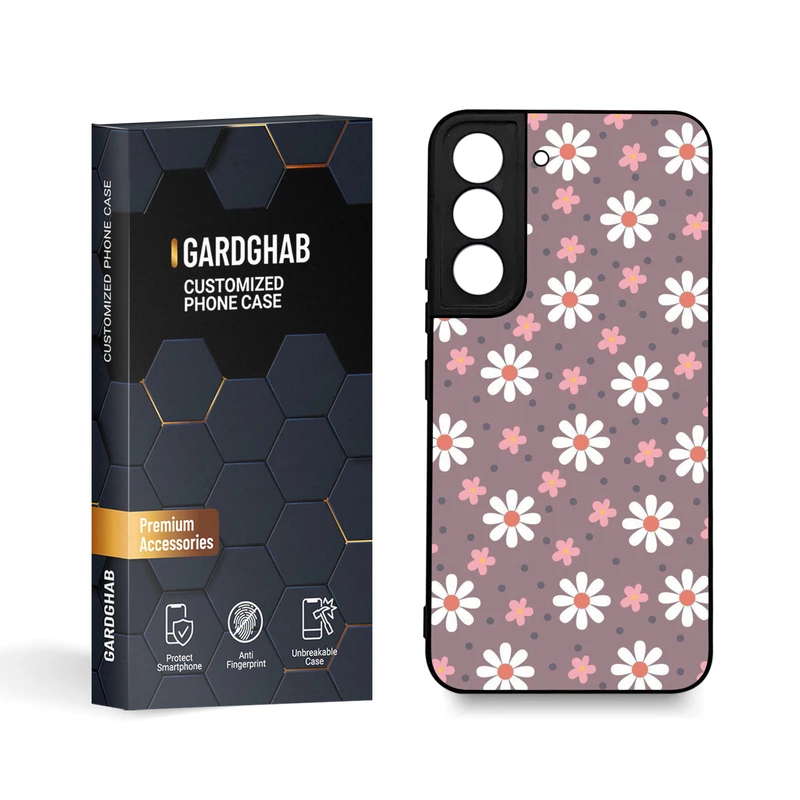کاور گارد قاب مدل گل مناسب برای گوشی موبایل سامسونگ Galaxy S22