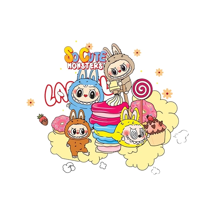 استیکر پارچه و لباس پاد آفرین مدل لبوبو کد 78