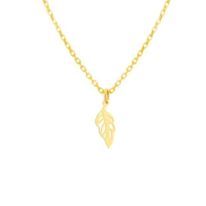 گردنبند نقره زنانه هایکا مدل برگ کد n.ha2-14