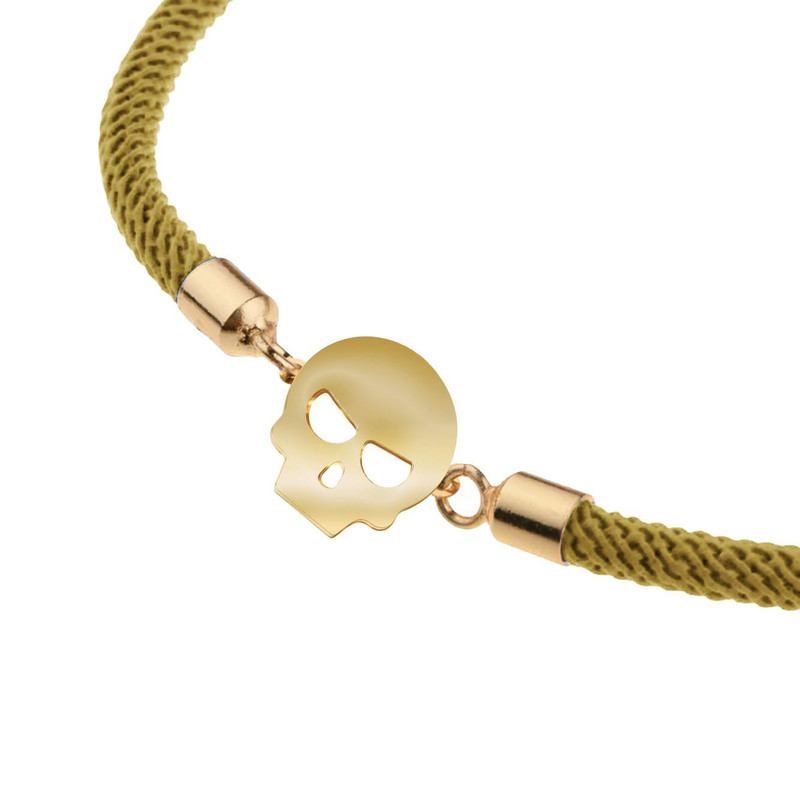 دستبند طلا 18 عیار زنانه مدوپد مدل جمجمه کد D14-10314