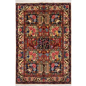 فرش دستبافت دو متری طرح خشتی کد AA463
