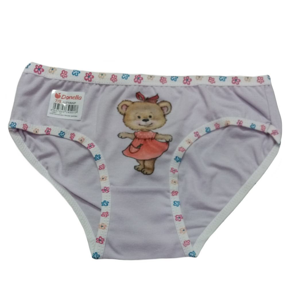 شورت دخترانه مدل خرس رنگ یاسی